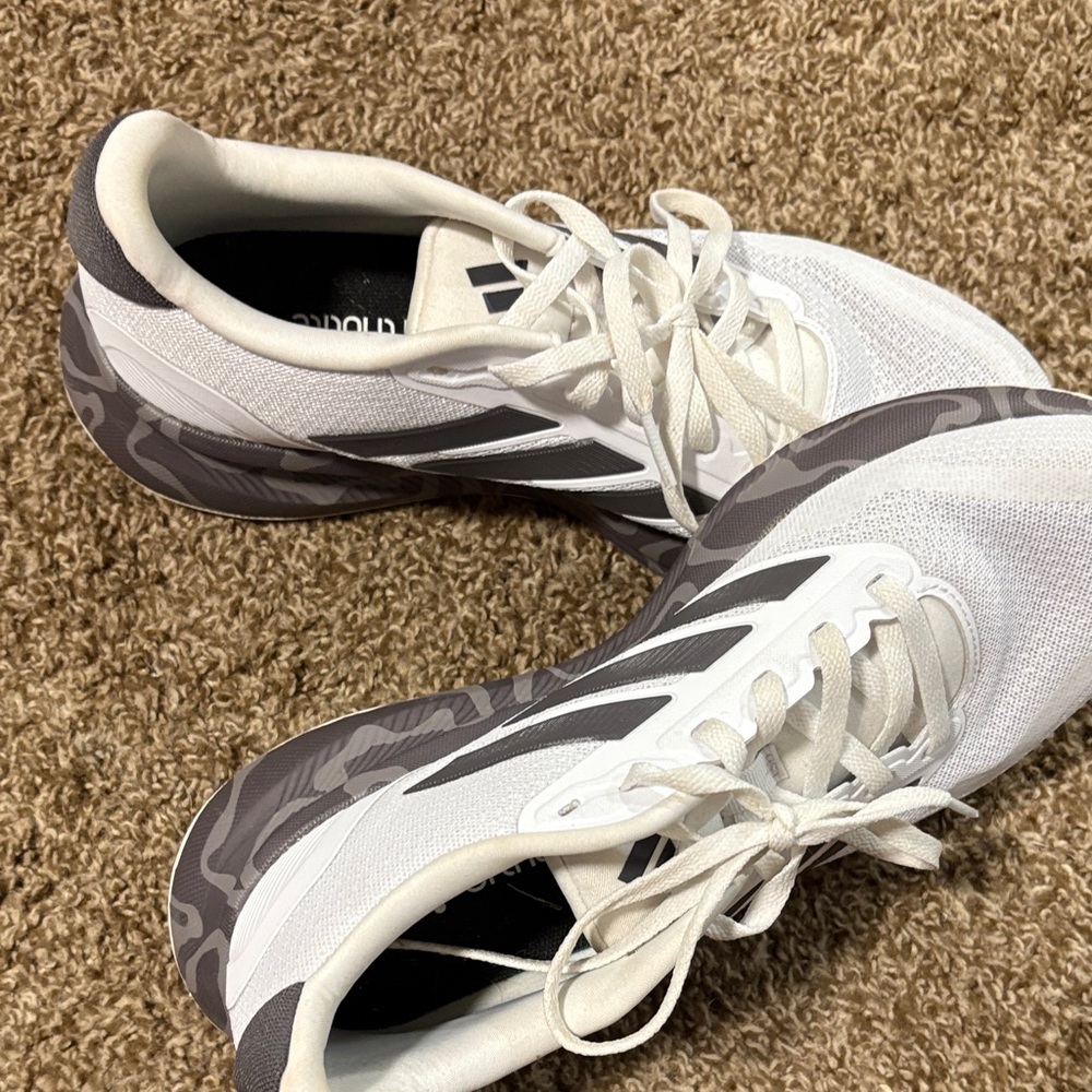 adidas White and Gray Athletic Shoes
